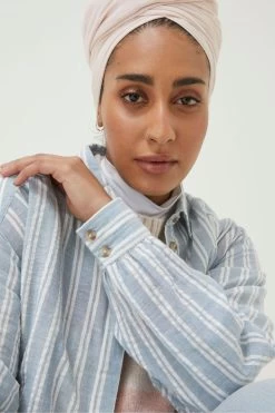 FatFace Blue Billie Stripe Longline Shirt -Fashion Clothing Store D57 534s4