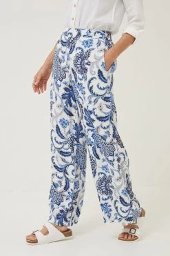 FatFace Natural Palace Floral Palazzo Trousers