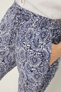 FatFace Blue Lyme Watercolour Batik Trousers -Fashion Clothing Store D57 546s4