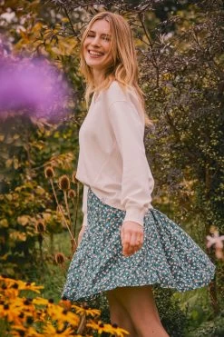 FatFace Green Wynne Ditsy Pears Skirt -Fashion Clothing Store D57 562s2