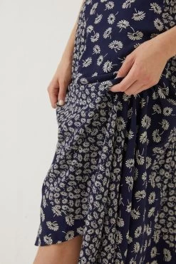 FatFace Blue Naomi Daisy Midi Skirt -Fashion Clothing Store D57 565s4