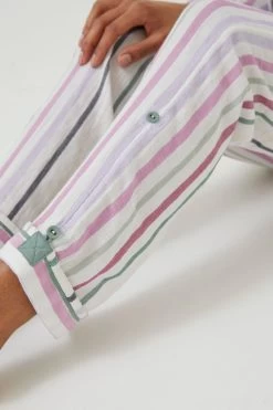 FatFace Natural Stripe Pyjama Set -Fashion Clothing Store D57 590s5