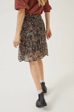 FatFace Kayleigh Blush Floral Black Skirt -Fashion Clothing Store D57 592s3
