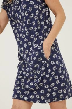 FatFace Blue Iris Daisy Jersey Dress 7 FatFace Blue Iris Daisy Jersey Dress -Fashion Clothing Store D57 778s4