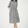 FatFace Hadley Springtime Midi Black Dress