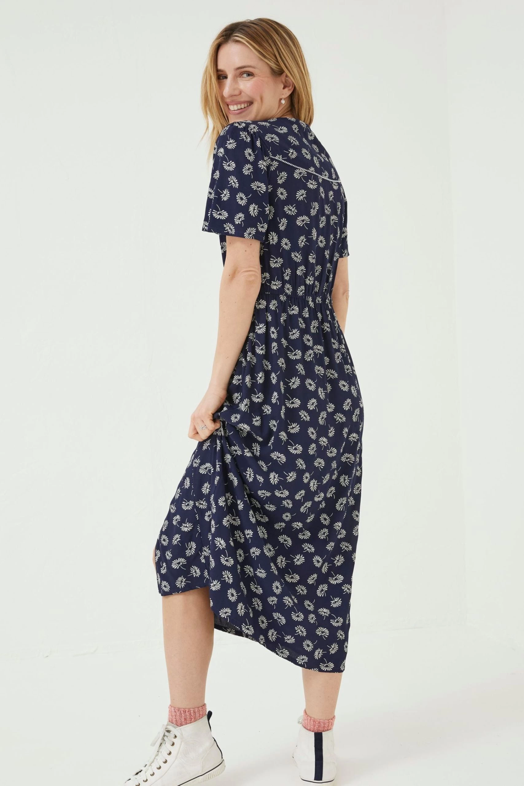 FatFace Blue Francis Daisy Midi Dress 5 FatFace Blue Francis Daisy Midi Dress - Image 5