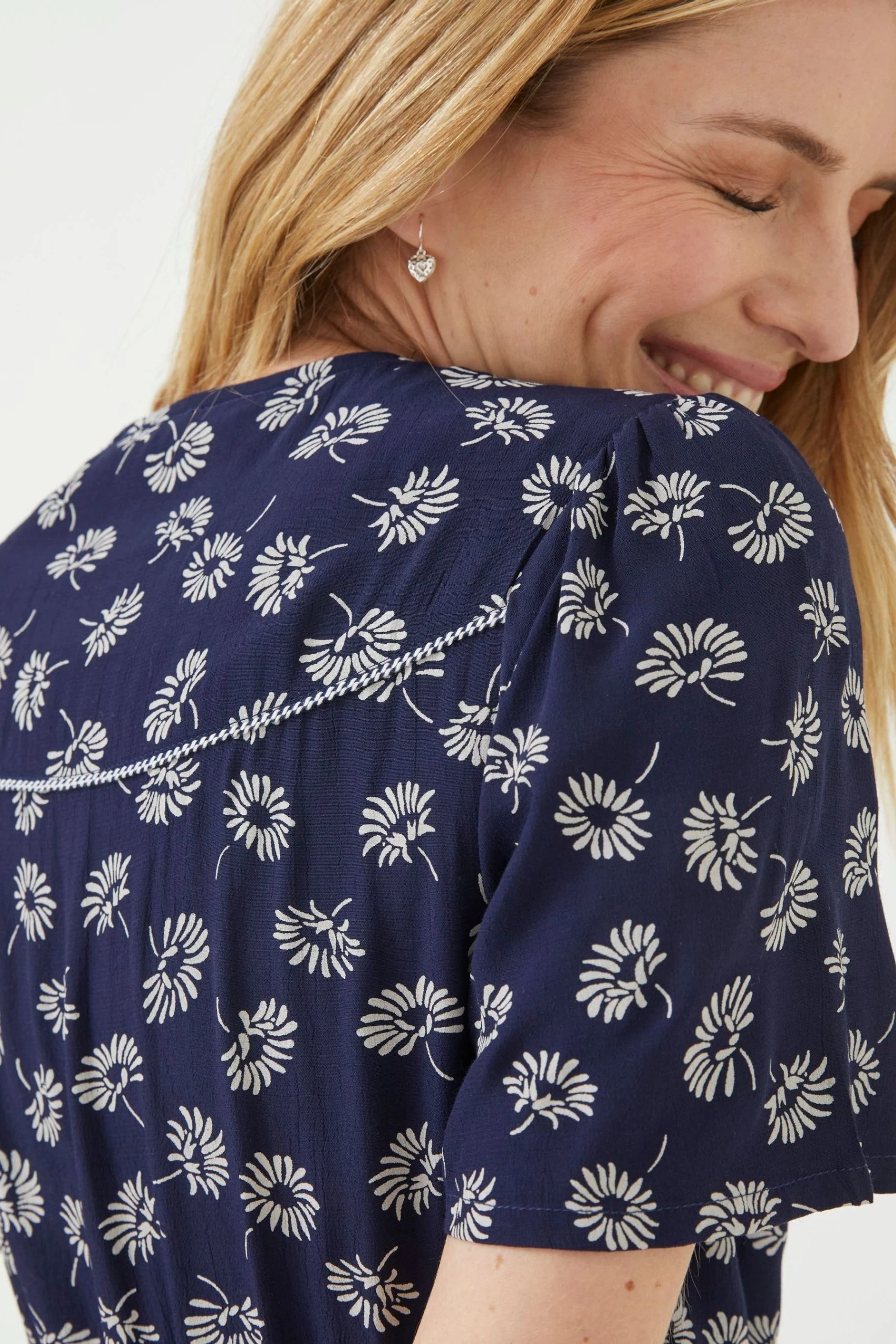 FatFace Blue Francis Daisy Midi Dress 7 FatFace Blue Francis Daisy Midi Dress - Image 7