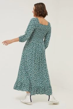 FatFace Green Adele Ditsy Pears Midi Dress 7 FatFace Green Adele Ditsy Pears Midi Dress -Fashion Clothing Store D57 782s3
