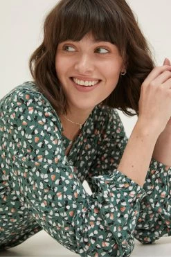 FatFace Green Poppy Ditsy Pears Tunic Top 8 FatFace Green Poppy Ditsy Pears Tunic Top -Fashion Clothing Store D57 806s4