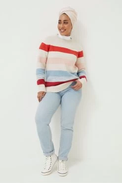 FatFace Natural Soul Adventure Multi Stripe Jumper -Fashion Clothing Store D57 811s3