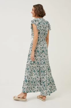 FatFace Natural Stevie Sketched Maxi Dress -Fashion Clothing Store D57 826s5