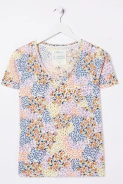 FatFace Natural Maggie Meadow Patchwork T-Shirt 9 FatFace Natural Maggie Meadow Patchwork T-Shirt -Fashion Clothing Store D57 829s5