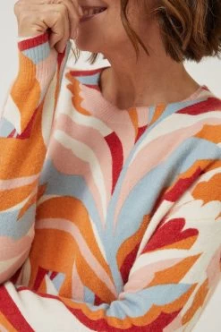 FatFace Red Soul Adventure Print Jumper -Fashion Clothing Store D57 838s7