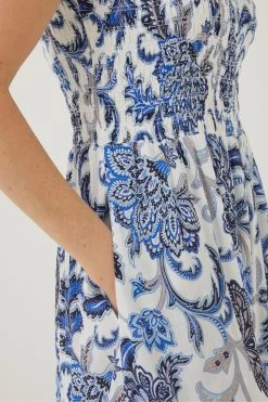 FatFace Natural Anna Palace Floral Midi Dress -Fashion Clothing Store D57 850s6