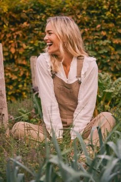 FatFace Natural Banbury Dungarees -Fashion Clothing Store D57 857s4