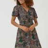 FatFace Lottie Meadow Patchwork Black Dress