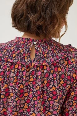 FatFace Red Sienna Retro Ditsy Smock Top 6 FatFace Red Sienna Retro Ditsy Smock Top -Fashion Clothing Store D57 885s3