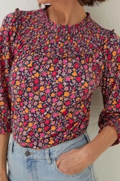 FatFace Red Sienna Retro Ditsy Smock Top 7 FatFace Red Sienna Retro Ditsy Smock Top -Fashion Clothing Store D57 885s4