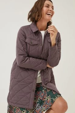 FatFace Purple Quinn Shacket