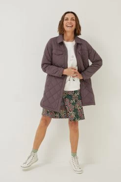 FatFace Purple Quinn Shacket -Fashion Clothing Store D57519s3