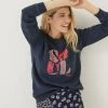FatFace Blue Jennifer Soul Graphic Crew Sweatshirt