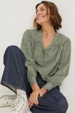 FatFace Green Lou Blouse 7 FatFace Green Lou Blouse -Fashion Clothing Store D57529s3