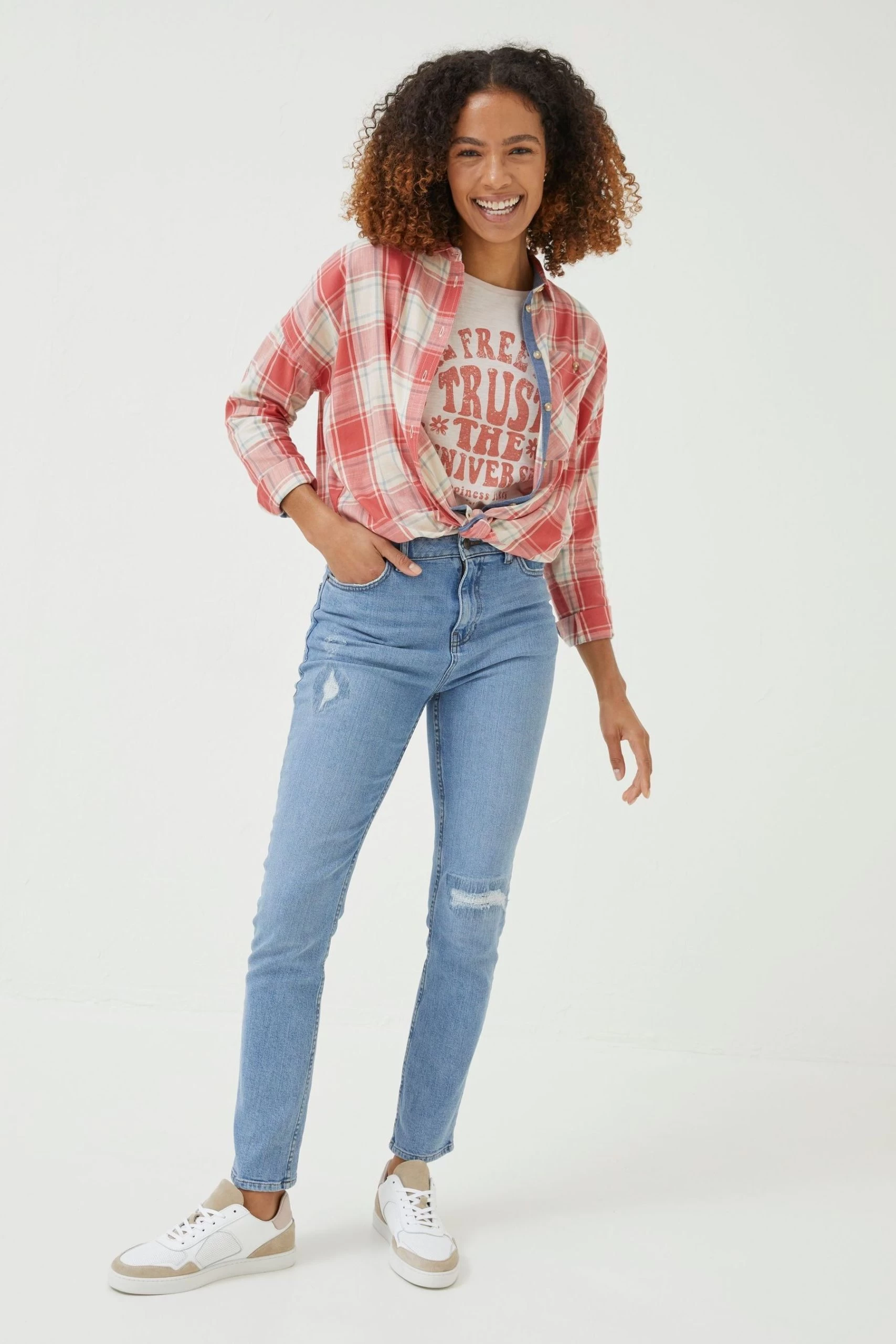 FatFace Red Frome Relaxed Check Shirt 3 FatFace Red Frome Relaxed Check Shirt - Image 3