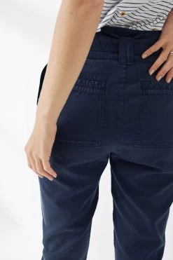 FatFace Blue Paperbag Trousers 8 FatFace Blue Paperbag Trousers -Fashion Clothing Store D57545s4