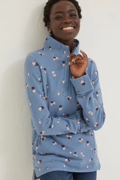FatFace Blue Airlie Printed Sweatshirt