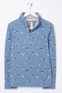 FatFace Blue Airlie Printed Sweatshirt -Fashion Clothing Store D57554s5