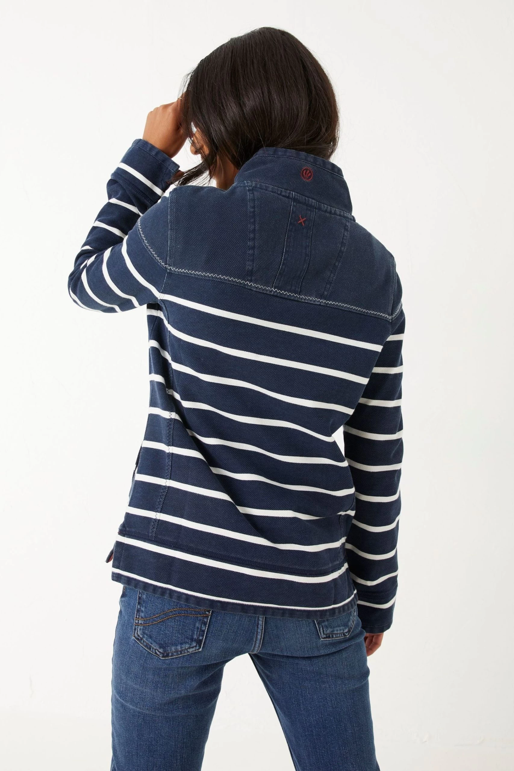 FatFace Blue Airlie Classic Breton Sweatshirt 2 FatFace Blue Airlie Classic Breton Sweatshirt - Image 2