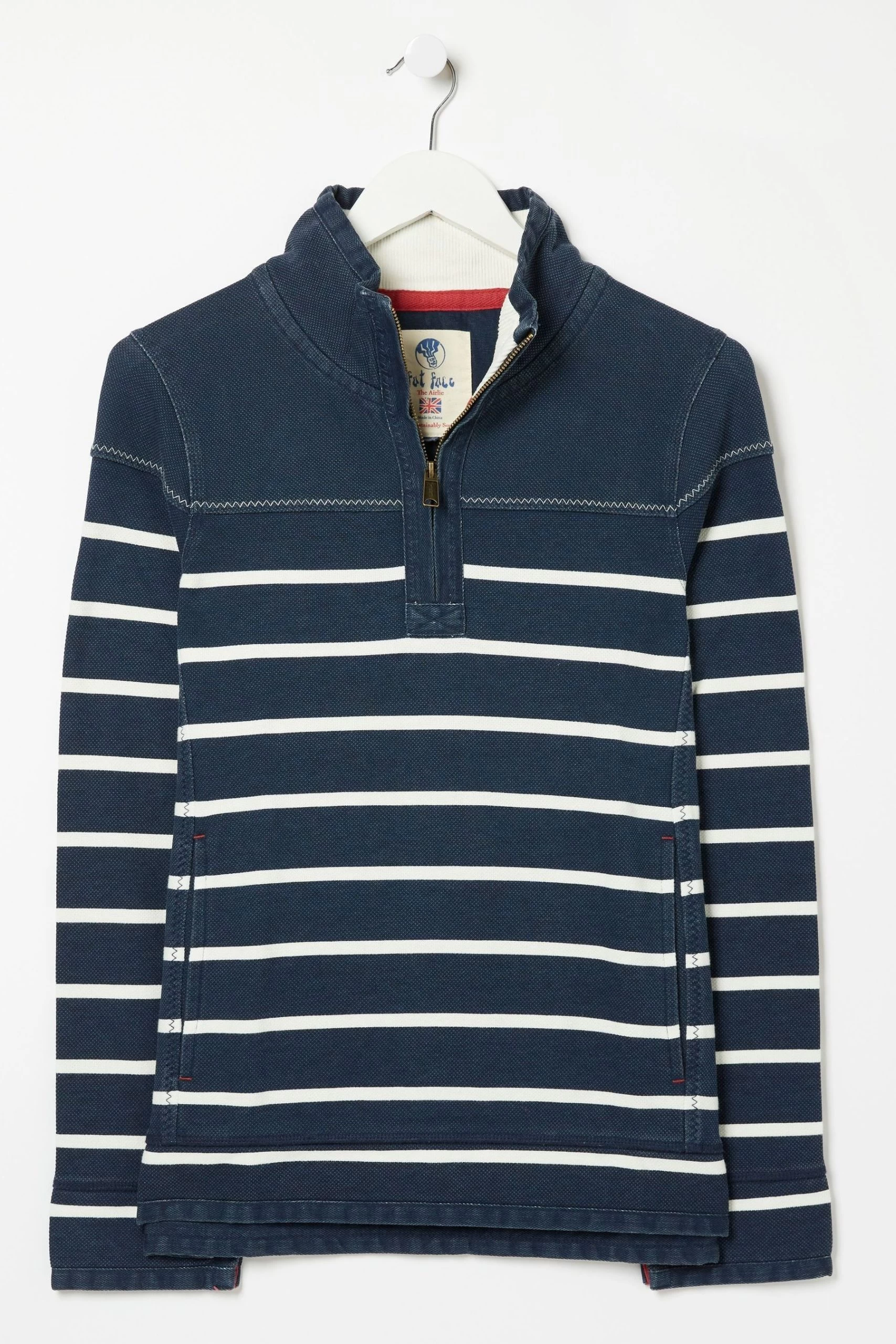 FatFace Blue Airlie Classic Breton Sweatshirt 6 FatFace Blue Airlie Classic Breton Sweatshirt - Image 6