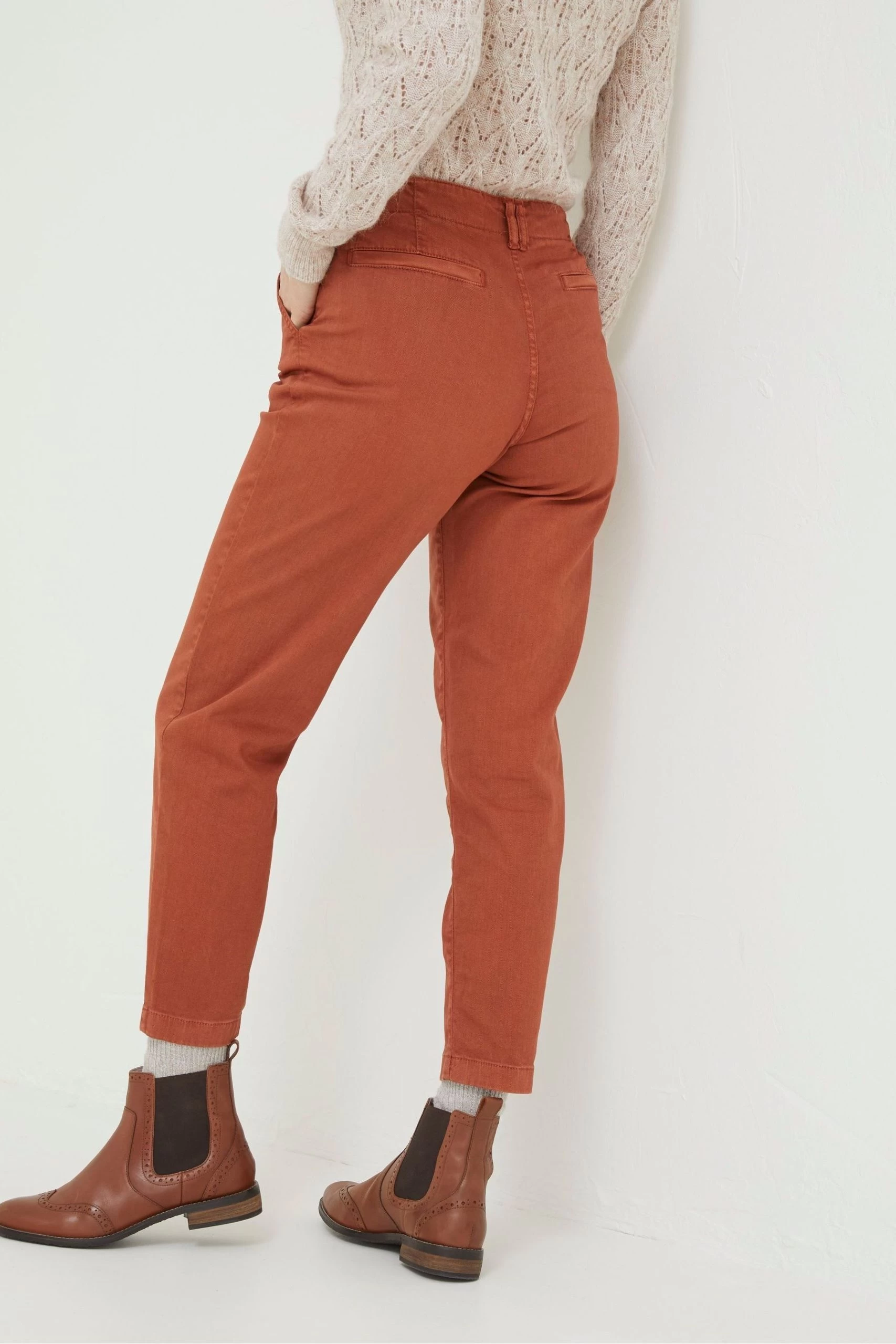 FatFace Brown Aspen Tapered Chinos 2 FatFace Brown Aspen Tapered Chinos - Image 2