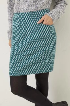 FatFace Green Jennie Ikat Skirt