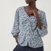 FatFace Blue Beatrice Tonal Floral Blouse