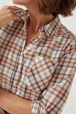 FatFace Natural Olivia Gingham Check Shirt -Fashion Clothing Store D57571s6