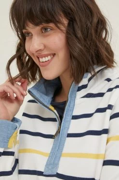 FatFace Natural Airlie Striped Sweatshirt 9 FatFace Natural Airlie Striped Sweatshirt -Fashion Clothing Store D57580s4