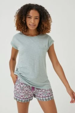 FatFace Green Ivy Lace T-Shirt