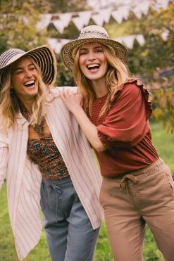 FatFace Billie Linen Blend White Shirt -Fashion Clothing Store D57594s4