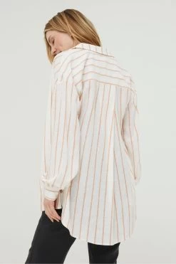 FatFace Billie Linen Blend White Shirt -Fashion Clothing Store D57594s6