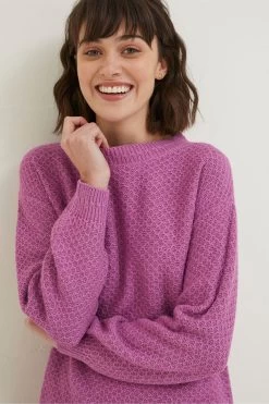 FatFace Purple Ellie Jumper -Fashion Clothing Store D57767s3