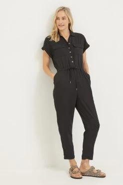 FatFace Una Black Jumpsuit