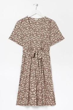 FatFace Red Fiona Meadow Jersey Dress -Fashion Clothing Store D57781s4