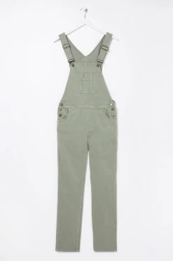 FatFace Green Lewes Canvas Dungarees -Fashion Clothing Store D57788s5