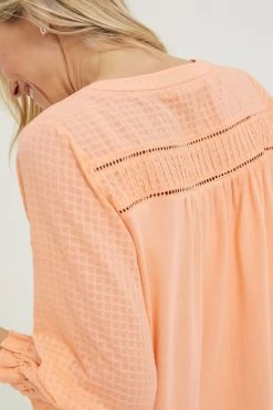 FatFace Orange Winnie Button Through Top -Fashion Clothing Store D57796s4