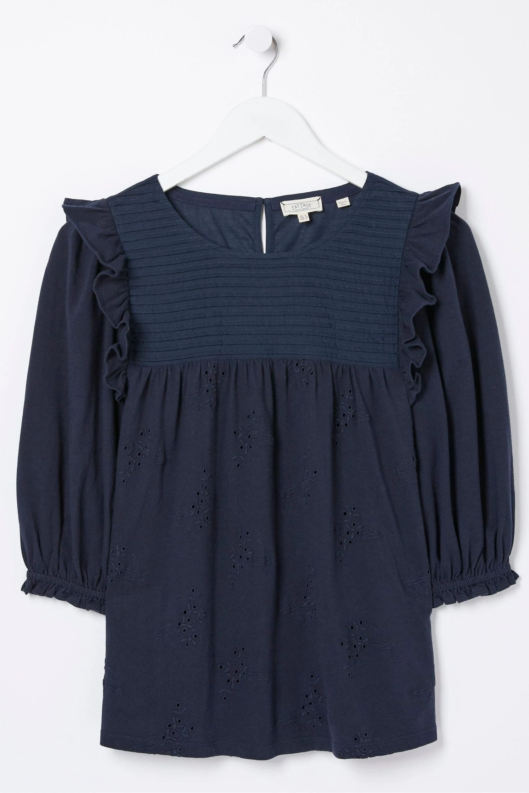 FatFace Blue Marlo Embroidered Top 5 FatFace Blue Marlo Embroidered Top - Image 5