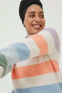 FatFace Purple Neighbourhood Stripe Jumper -Fashion Clothing Store D57813s6