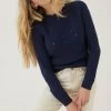 FatFace Blue Aubrey Crochet Jumper