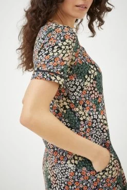 FatFace Simone Patchwork Jersey Black Dress -Fashion Clothing Store D57827s4