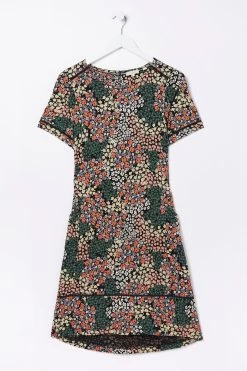 FatFace Simone Patchwork Jersey Black Dress -Fashion Clothing Store D57827s5